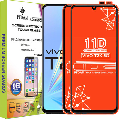 PFOAM Edge To Edge Tempered Glass for VIVO T2X 5G(Pack of 2)