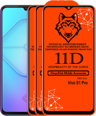 DeepzHub Edge To Edge Tempered Glass for Vivo S1 Pro(Pack of 3)