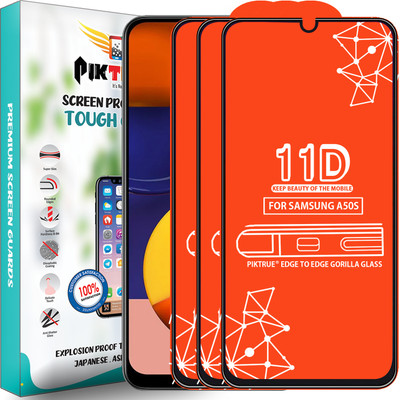 PikTrue Edge To Edge Tempered Glass for Samsung Galaxy A50S(Pack of 3)