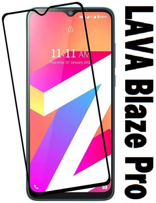 welldesign Edge To Edge Tempered Glass for Lava Blaze Pro(Pack of 1)