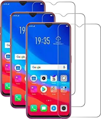 YuviKrissh Edge To Edge Tempered Glass for Oppo F9(Pack of 3)