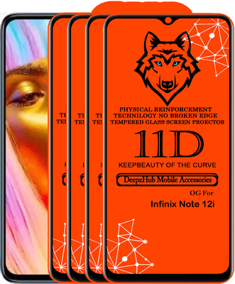 DeepzHub Edge To Edge Tempered Glass for Infinix NOTE 12i(Pack of 4)