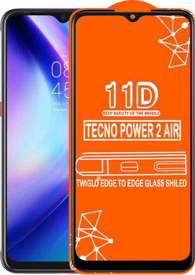 TWIGLO Edge To Edge Tempered Glass for TECNO POWER 2 AIR(Pack of 1)