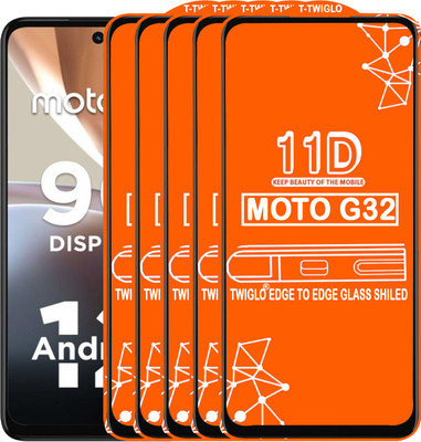 TWIGLO Edge To Edge Tempered Glass for MOTO G32(Pack of 5)