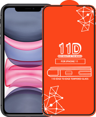 Roxel Edge To Edge Tempered Glass for Iphone 11(Pack of 1)