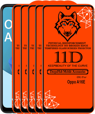 CRodible Edge To Edge Tempered Glass for OPPO A16E(Pack of 5)