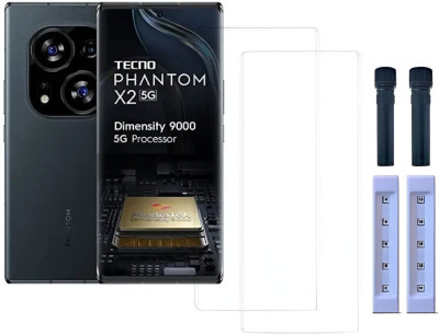 crixus Edge To Edge Tempered Glass for Tecno Phantom X2(Pack of 2)