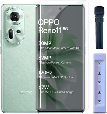 OneTech Edge To Edge Tempered Glass for Oppo Reno 11 / Reno 11 Pro / Reno 11 Pro Plus 9H Hardness, UV HD+ Screen Protector(Pack of 1)