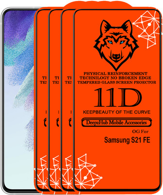 DeepzHub Edge To Edge Tempered Glass for Samsung S21 FE(Pack of 4)