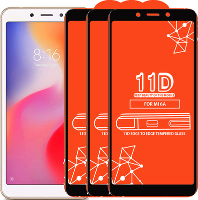 Roxel Edge To Edge Tempered Glass for Mi Redmi 6A(Pack of 3)