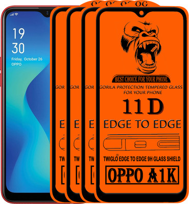 TWIGLO Edge To Edge Tempered Glass for OPPO A1K(Pack of 4)
