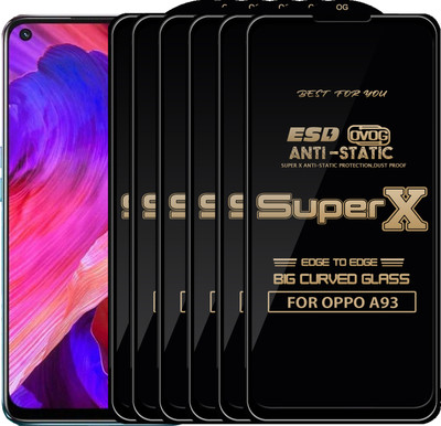 Qyist Edge To Edge Tempered Glass for OPPO A93(Pack of 6)