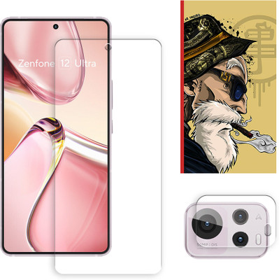 ARBAN Edge To Edge Tempered Glass for Asus Zenfone 12 Ultra 5G Tempered Glass Screen Protector | Anti-Scratch | Edge to Edge Full Coverage | 9H Hardness ( 1 FRONT SCREEN GUARD + 1 CAMERA LENS PROTECTOR + 1 FREE BACK EMBOSSED SKIN001 )(Pack of 1)