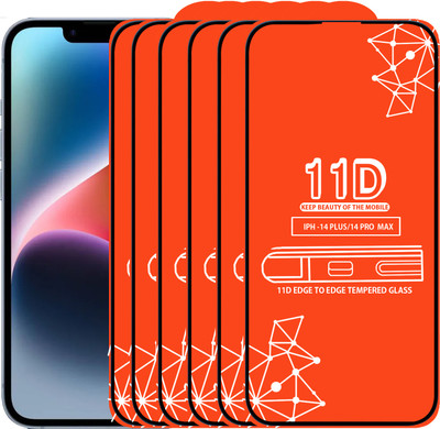 Roxel Edge To Edge Tempered Glass for Iphone 14 Plus(Pack of 6)