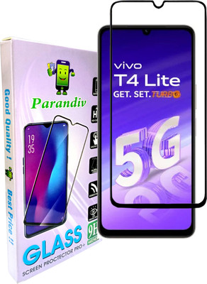 PARANDIV Edge To Edge Tempered Glass for Branded High Quality Vivo T4 Lite 5G(Pack of 1)