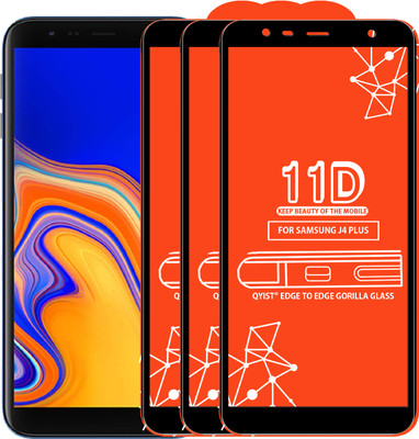 Qyist Edge To Edge Tempered Glass for Samsung Galaxy J4 Plus(Pack of 3)