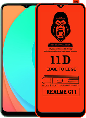 Laxdom Edge To Edge Tempered Glass for REALME C11(Pack of 1)