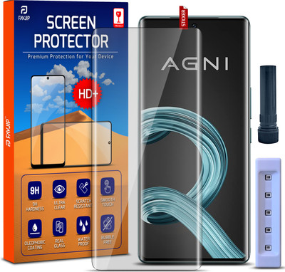 FAVJIP Edge To Edge Tempered Glass for Lava Agni 2 5G, 3D Curved UV Liquide Glue Glass with Easy Installation Kit(Pack of 1)