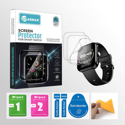 ARBAN Edge To Edge Tempered Glass for boAt Ultima Call Max 2 inch Smartwatch 3 PROTECTOR + 3 WIPES + 3 DUST REMOVAL STICKER + 1 WIPER(Pack of 3) ARBAN Edge To Edge Tempered Glass for boAt Ultima Call Max 2 inch Smartwatch 3 PROTECTOR + 3 WIPES + 3 DUST REMOVAL STICKER + 1 WIPER(Pack of 3)