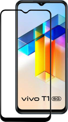 DMJHP Edge To Edge Tempered Glass for Vivo T1 5G(Pack of 1)