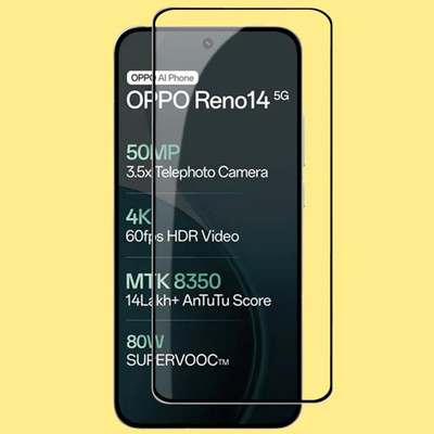 GORILLA FIVE Edge To Edge Tempered Glass for OPPO Reno 14 5G, Reno 14 5G(Pack of 1)