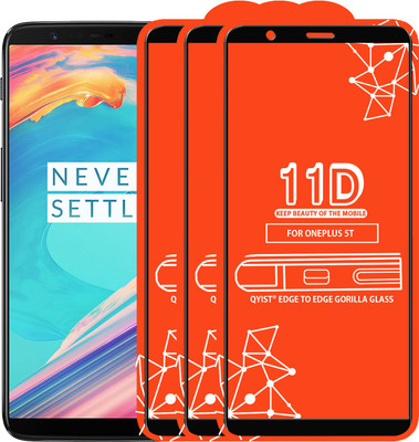 Qyist Edge To Edge Tempered Glass for OnePlus 5T(Pack of 3)
