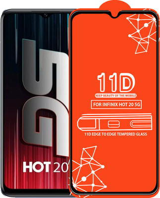 Roxel Edge To Edge Tempered Glass for Infinix Hot 20 5G(Pack of 1)