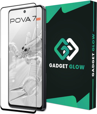 Gadget Glow Edge To Edge Tempered Glass for Tecno Pova 7 5G, Pova 7(Pack of 1)