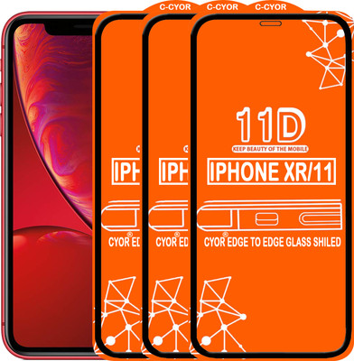 CYOR Edge To Edge Tempered Glass for Apple iPhone XR(Pack of 3)