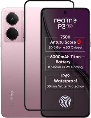 BRENZZ Edge To Edge Tempered Glass for realme P3 5G(Pack of 1)