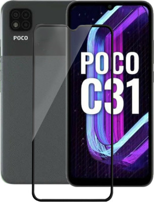 RCHJV Edge To Edge Tempered Glass for Poco C31(Pack of 1)