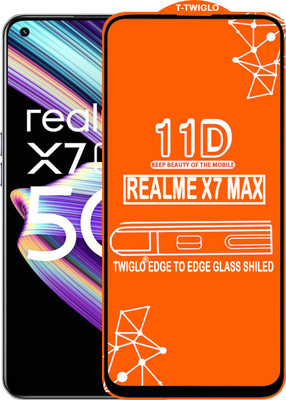 TWIGLO Edge To Edge Tempered Glass for REALME X7 MAX(Pack of 1)