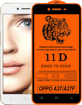 9H Edge To Edge Tempered Glass for Oppo A37, A37F (9H Hardness-11D)(Pack of 1)