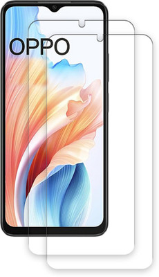 SOMTONE Edge To Edge Tempered Glass for Oppo A58 4G TEMPERED GUARD FRONTP2(Pack of 2)