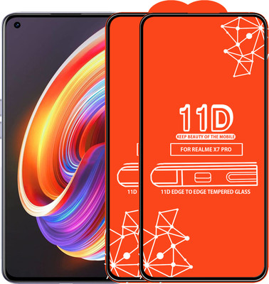 Roxel Edge To Edge Tempered Glass for Realme X7 Pro(Pack of 2)