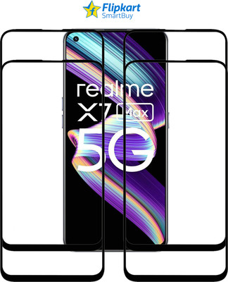 Flipkart SmartBuy Edge To Edge Tempered Glass for REALME X7 MAX(Pack of 4)