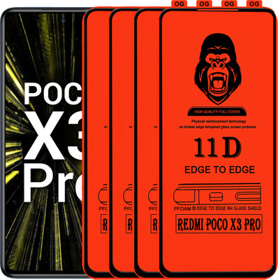 Rofix star Edge To Edge Tempered Glass for REDMI POCO X3 PRO(Pack of 4)