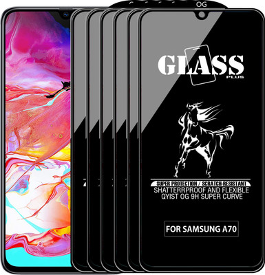 Qyist Edge To Edge Tempered Glass for SAMSUNG GALAXY A70(Pack of 6)