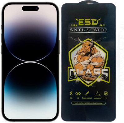 Resolute Edge To Edge Tempered Glass for Apple IPhone 15 Plus, ESD Tempered Glass, ESD Screen Protector, Anti Static, Screen Protector(Pack of 1)