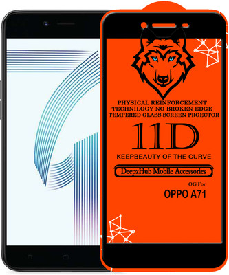 DeepzHub Edge To Edge Tempered Glass for Oppo A71(Pack of 1)