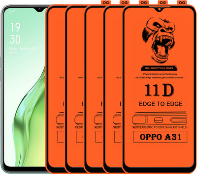 PFOAM Edge To Edge Tempered Glass for OPPO A31(Pack of 5)