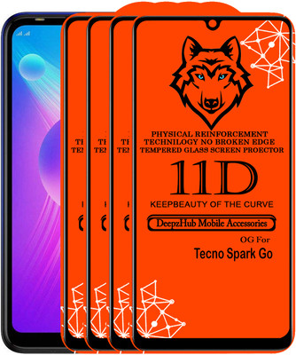 CRodible Edge To Edge Tempered Glass for Tecno Spark Go(Pack of 4)