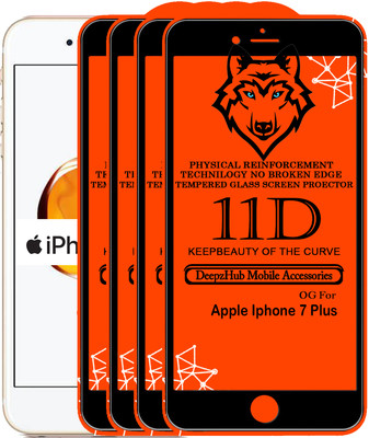 CRodible Edge To Edge Tempered Glass for Apple iPhone 7 Plus(Pack of 4)