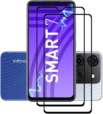 INFINITYWORLD Edge To Edge Tempered Glass for Infinix SMART 7, Infinix SMART 7 (V6.6)(Pack of 2)