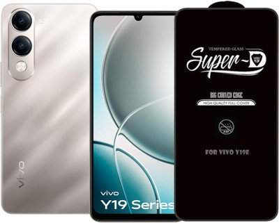 TechWings Edge To Edge Tempered Glass for vivo Y19e(Pack of 1)