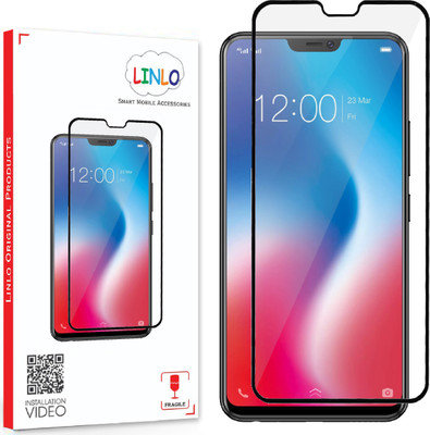 LINLO Edge To Edge Tempered Glass for Vivo X21/V9 Pro/V9/V9 Youth(Pack of 1)