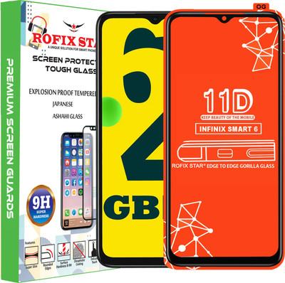 Rofix star Edge To Edge Tempered Glass for INFINIX SMART 6(Pack of 1)