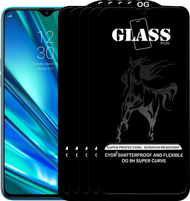 CYOR Edge To Edge Tempered Glass for REALME 5S(Pack of 5)