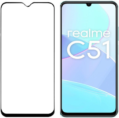 SPRITZEN Edge To Edge Tempered Glass for Realme C51(Pack of 1)