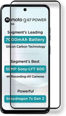 INFINITYWORLD Edge To Edge Tempered Glass for Moto g67 Power 5G, Motorola G67 Power 5G(Pack of 1)